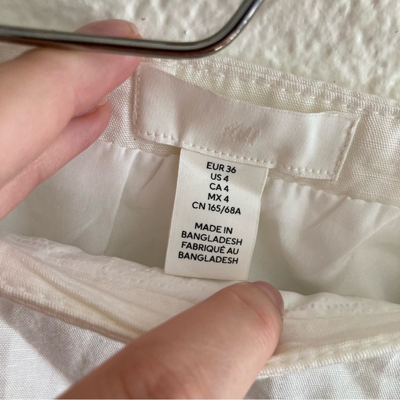NWT Linen Blend White Mini Skirt - Picture 7 of 9